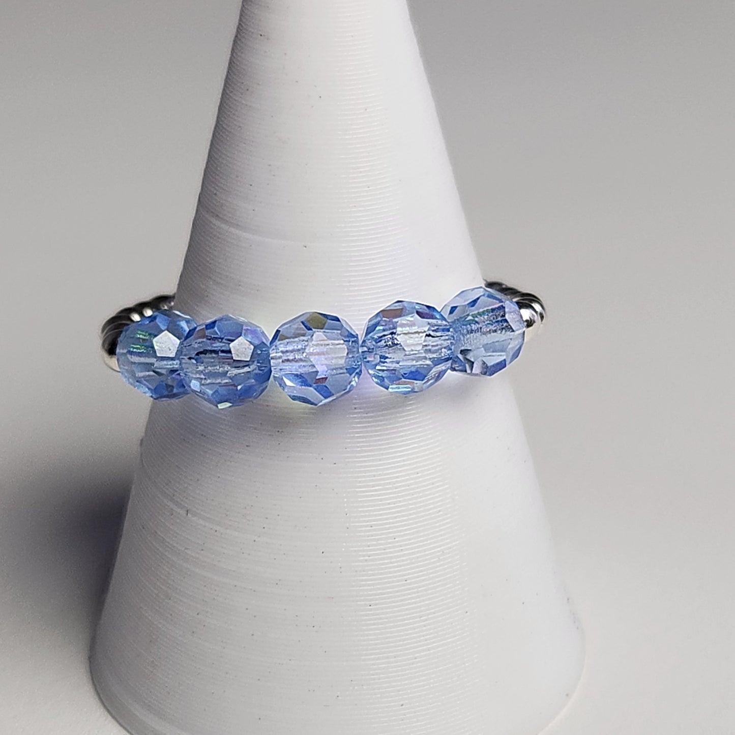 Anillo Cintillo Con Cristal Swarovski Elements Plata 925 Elastizados