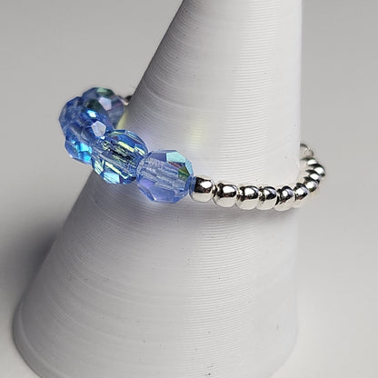Anillo Cintillo Con Cristal Swarovski Elements Plata 925 Elastizados
