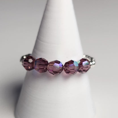 Anillo Cintillo Con Cristal Swarovski Elements Plata 925 Elastizados