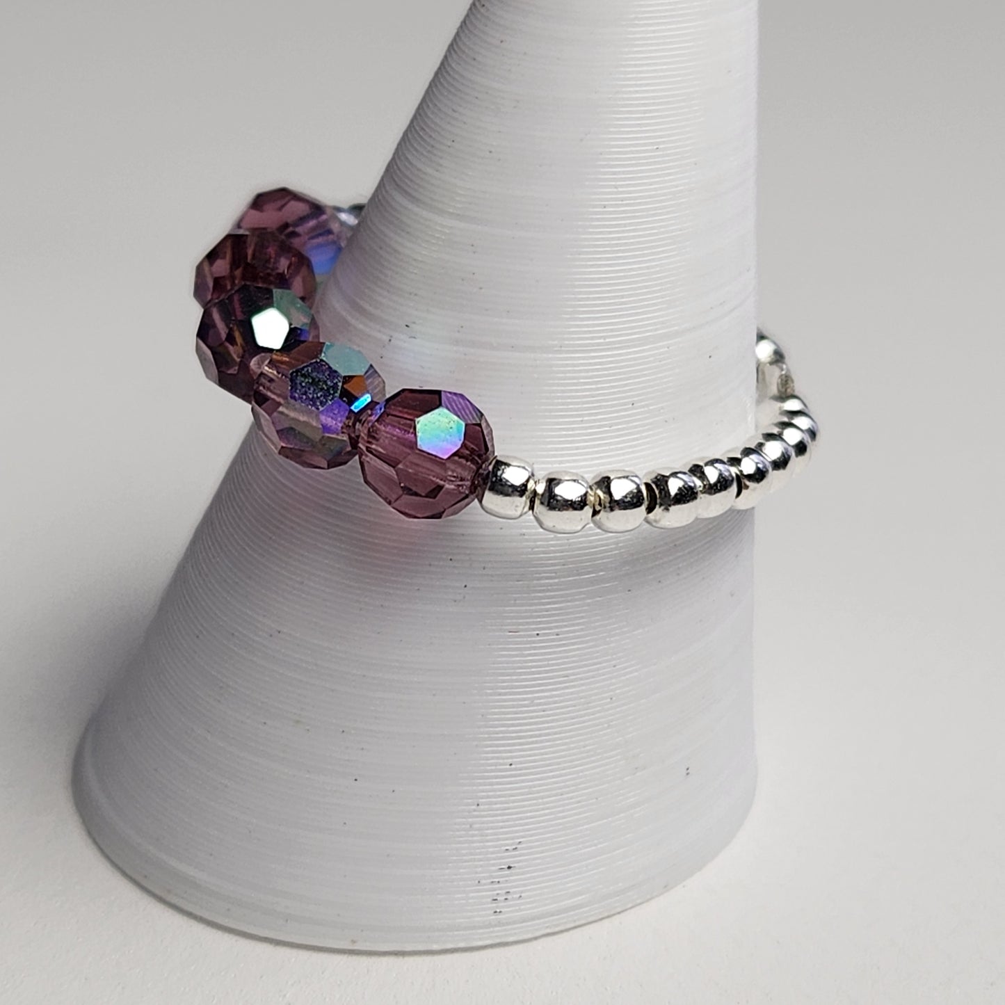 Anillo Cintillo Con Cristal Swarovski Elements Plata 925 Elastizados