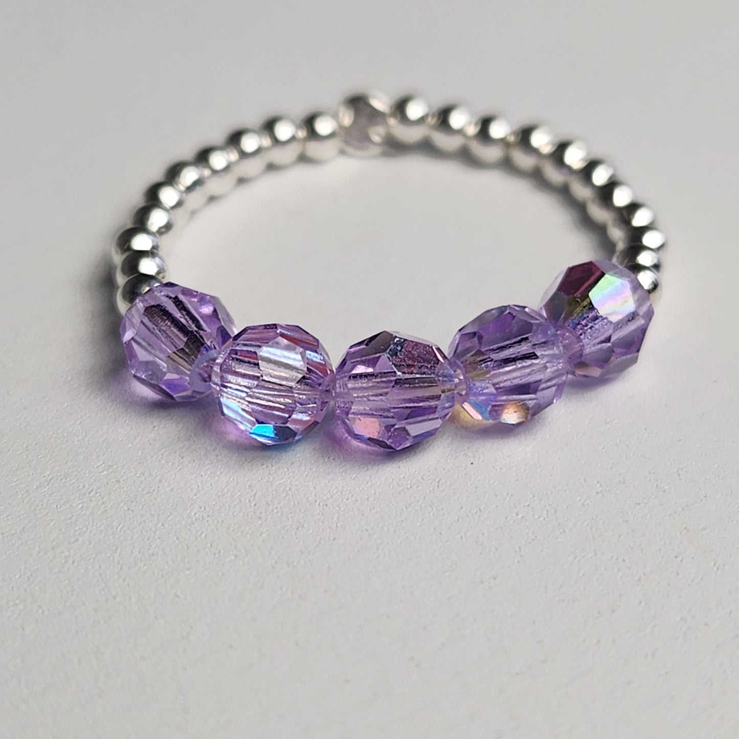 Anillo Cintillo Con Cristal Swarovski Elements Plata 925 Elastizados