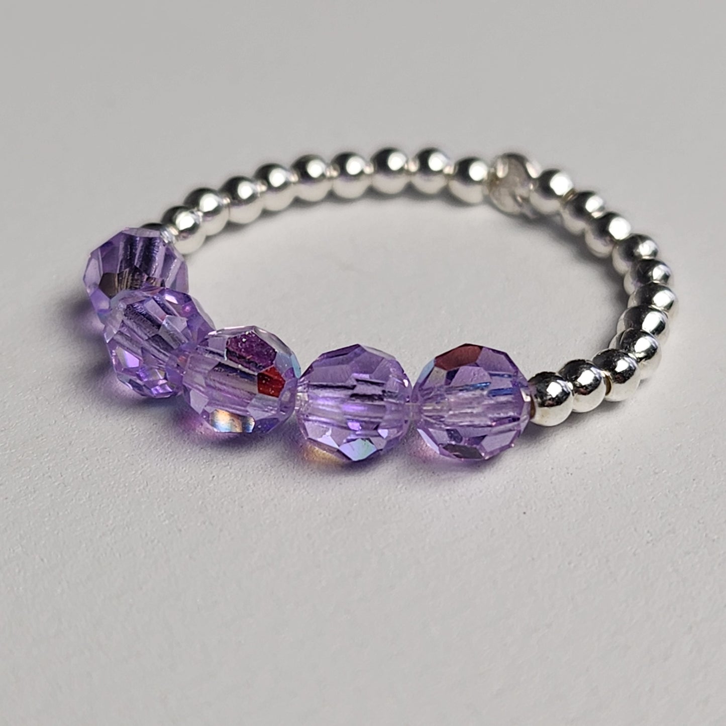 Anillo Cintillo Con Cristal Swarovski Elements Plata 925 Elastizados