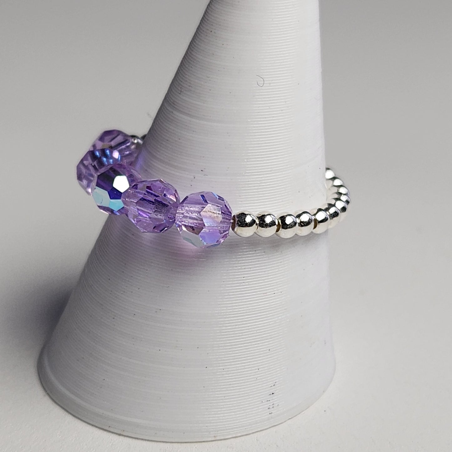 Anillo Cintillo Con Cristal Swarovski Elements Plata 925 Elastizados