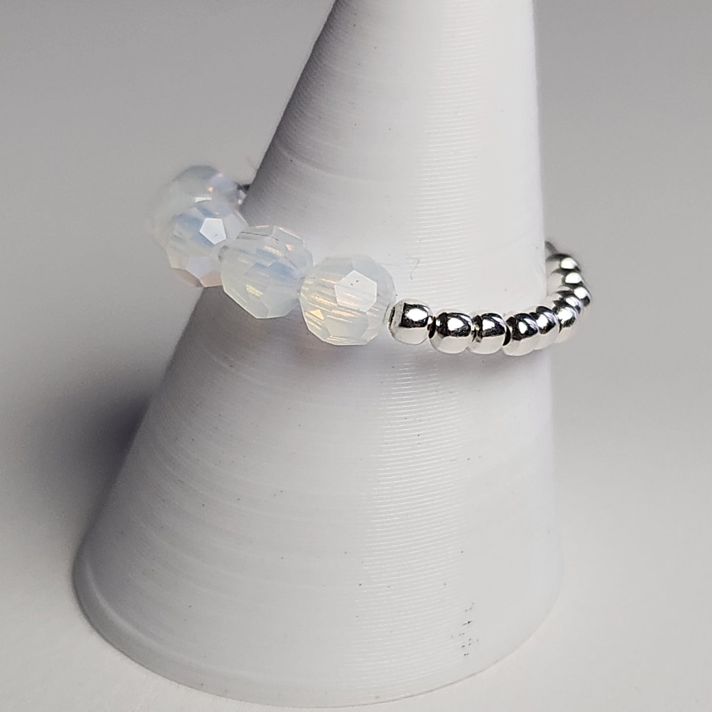 Anillo Cintillo Con Cristal Swarovski Elements Plata 925 Elastizados