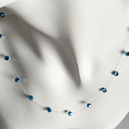 Collar Tanza Cristal Swarovski Elements Biconos 4mm Varios Colores