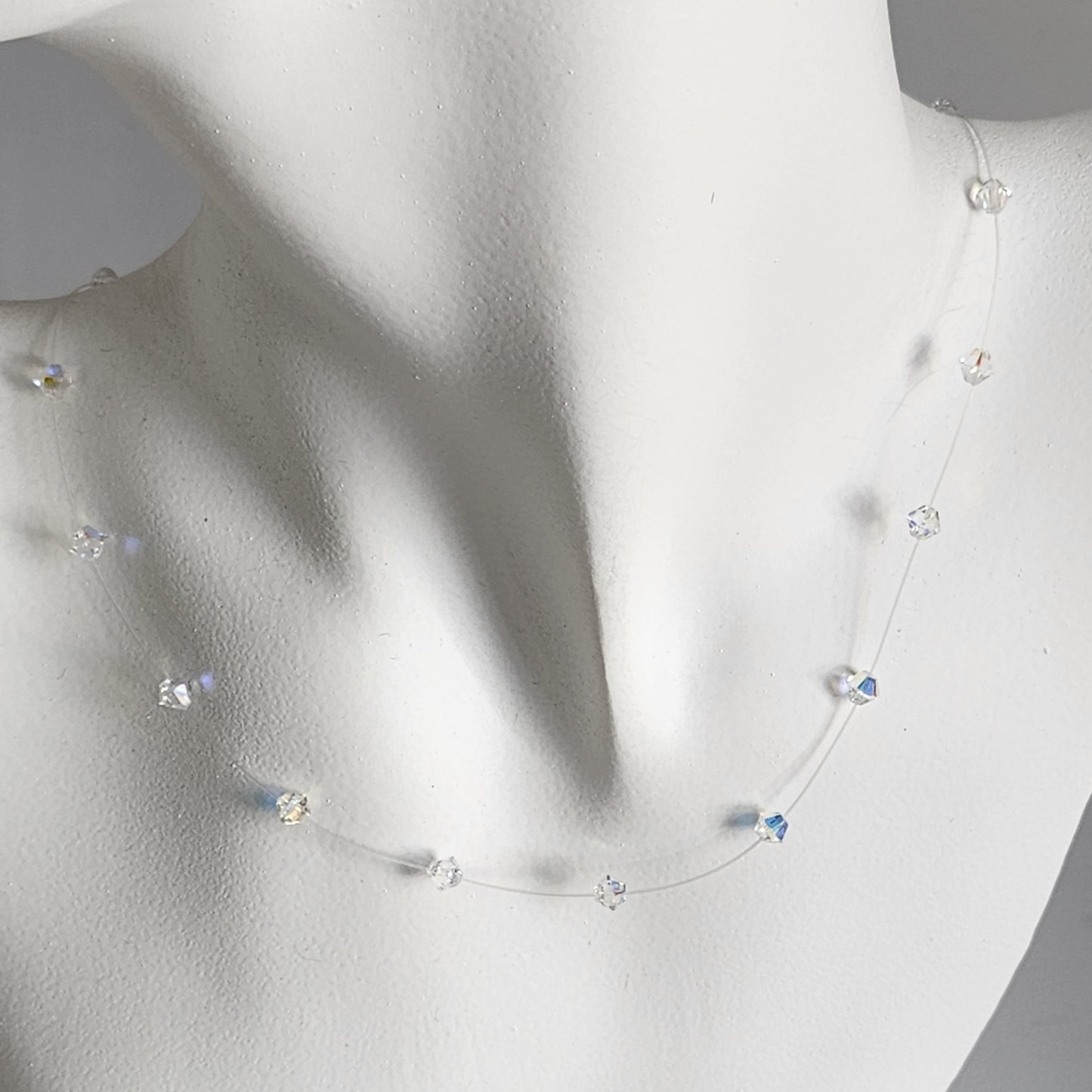Collar Tanza Cristal Swarovski Elements Biconos 4mm Varios Colores