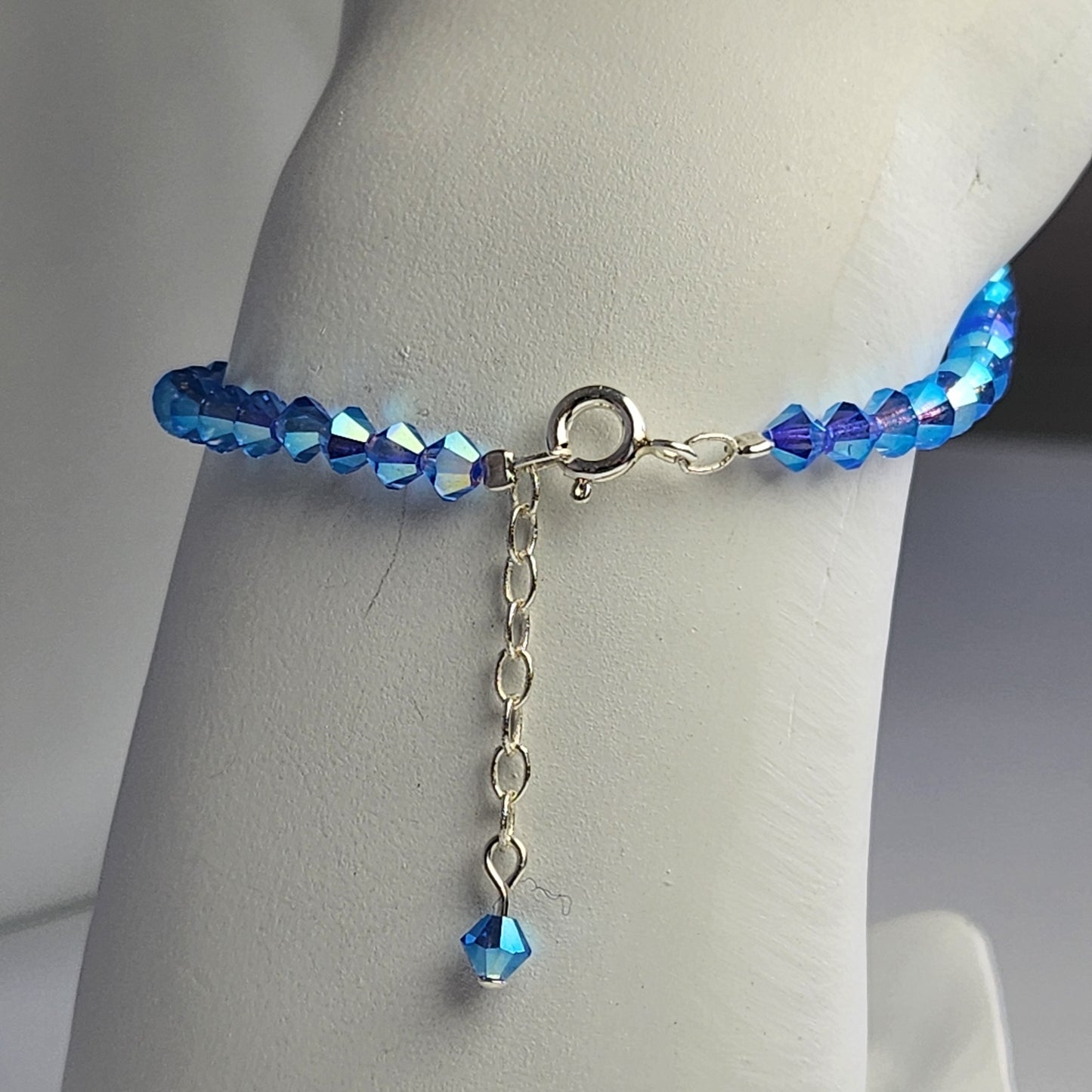Pulsera ALMA Cristal Swarovski 4mm Sapphire ab 2x