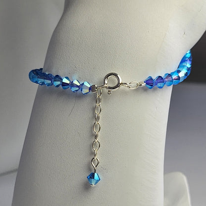 Pulsera ALMA Cristal Swarovski 4mm Sapphire ab 2x