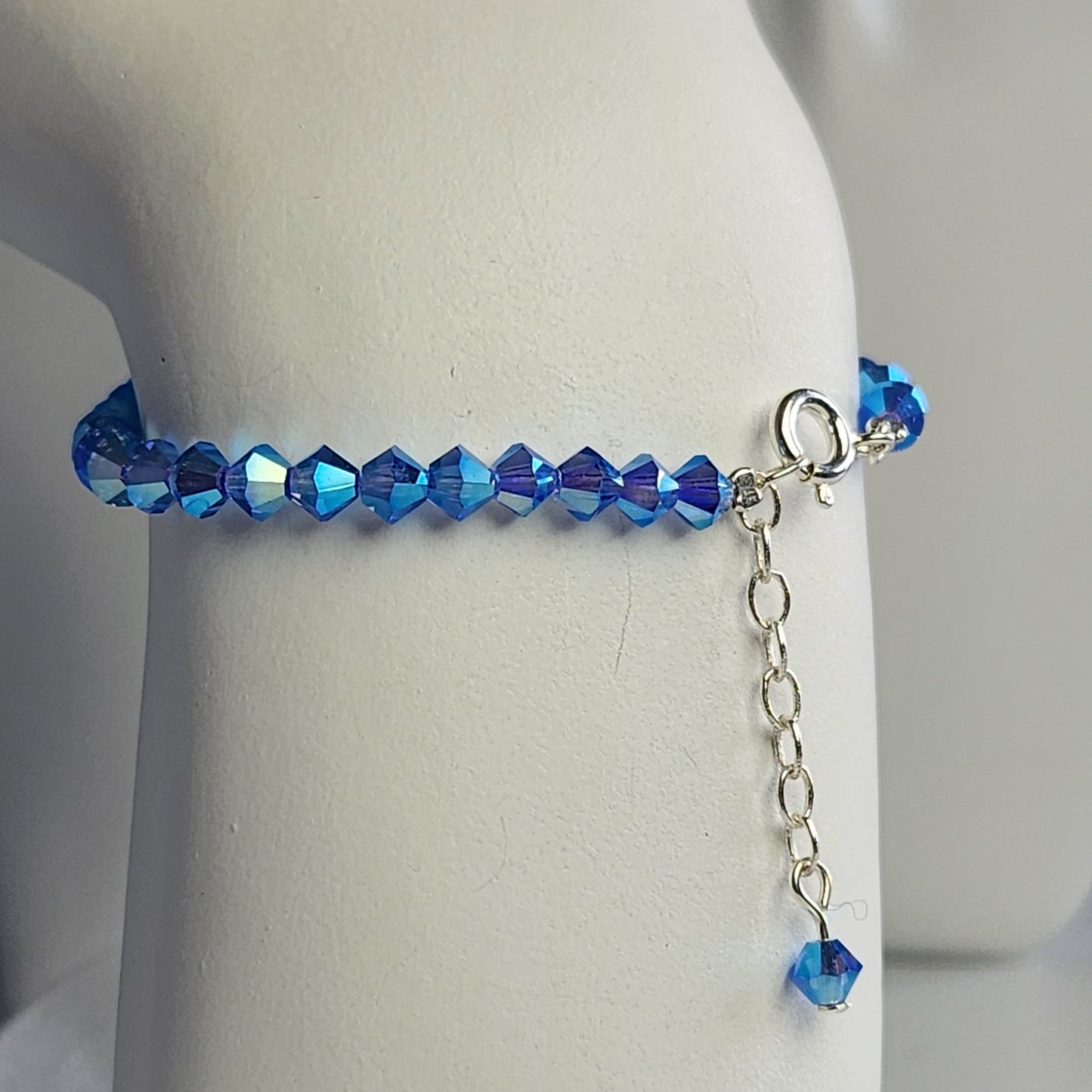 Pulsera ALMA Cristal Swarovski 4mm Sapphire ab 2x