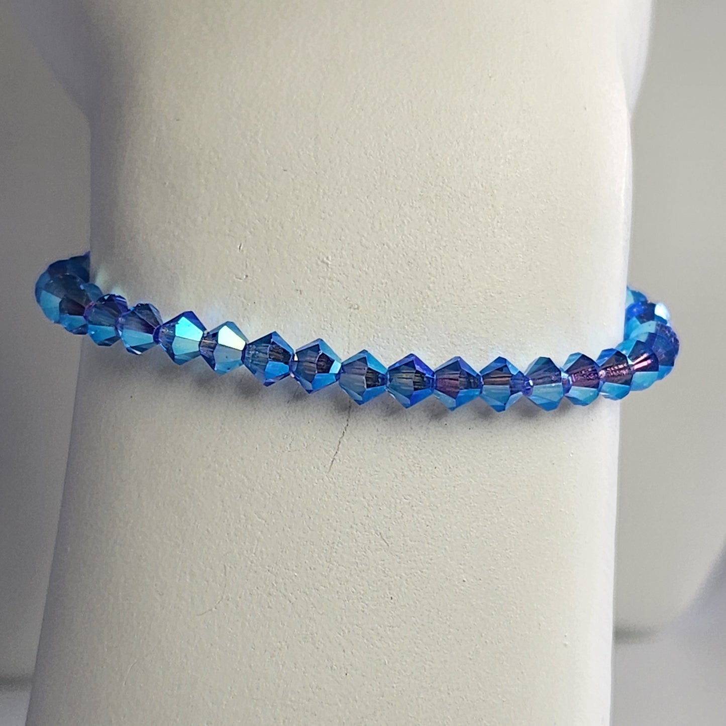 Pulsera ALMA Cristal Swarovski 4mm Sapphire ab 2x