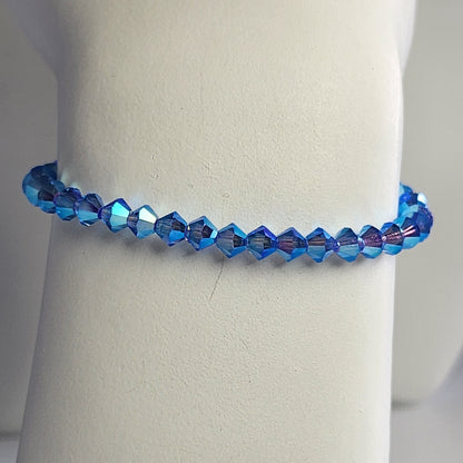 Pulsera ALMA Cristal Swarovski 4mm Sapphire ab 2x