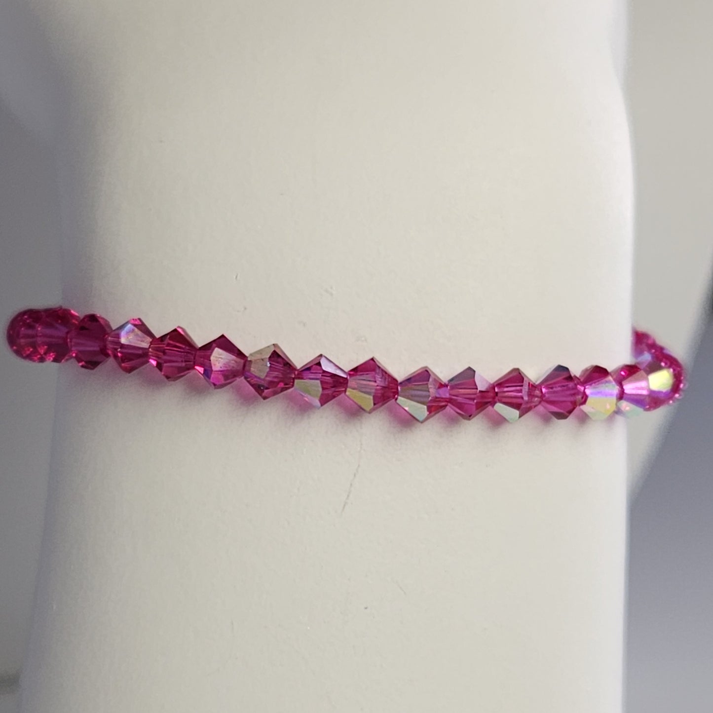Pulsera ALMA Cristal Swarovski 4mm Fuchsia ab