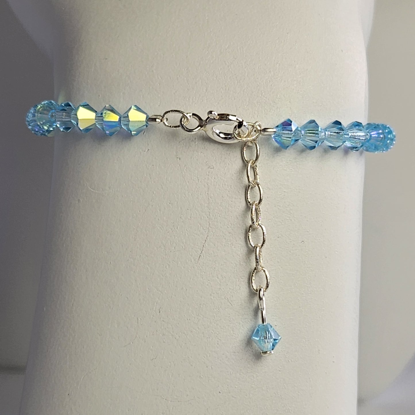 Pulsera ALMA Cristal Swarovski 4mm Aquamarine ab