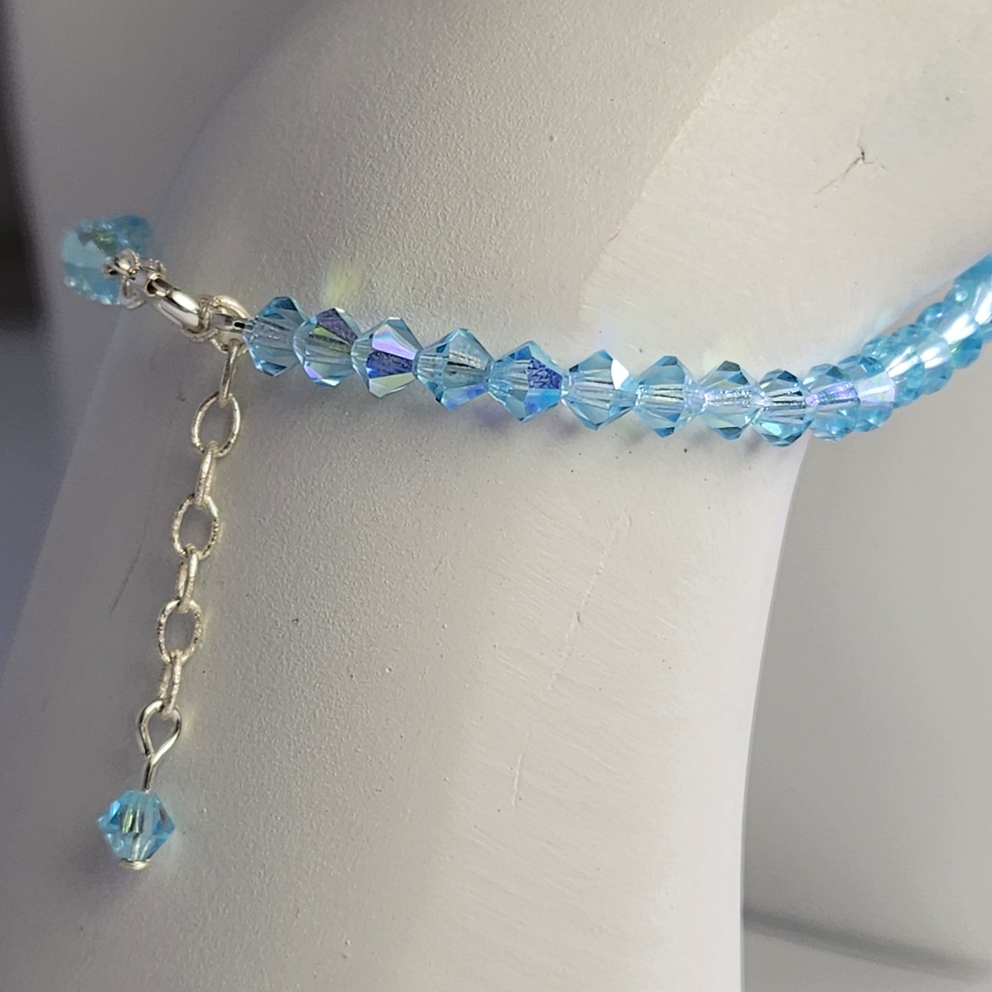 Pulsera ALMA Cristal Swarovski 4mm Aquamarine ab