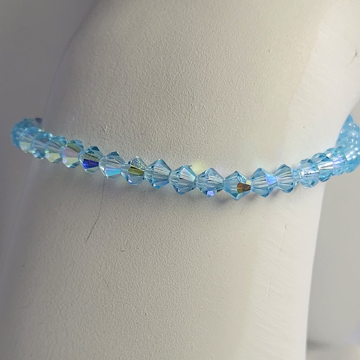 Pulsera ALMA Cristal Swarovski 4mm Aquamarine ab