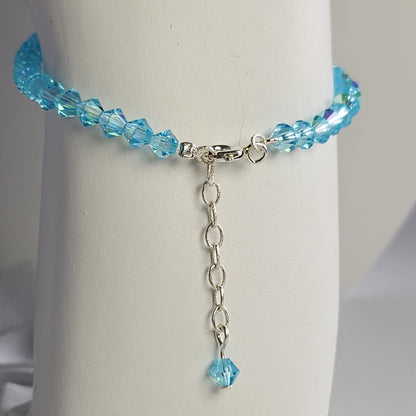 Pulsera ALMA Cristal Swarovski 4mm Aqua Bohemica ab