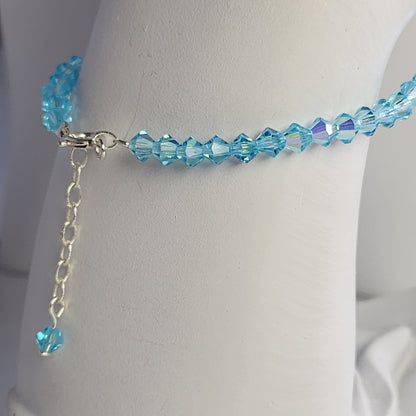 Pulsera ALMA Cristal Swarovski 4mm Aqua Bohemica ab