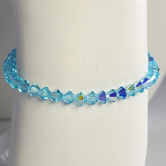 Pulsera ALMA Cristal Swarovski 4mm Aqua Bohemica ab