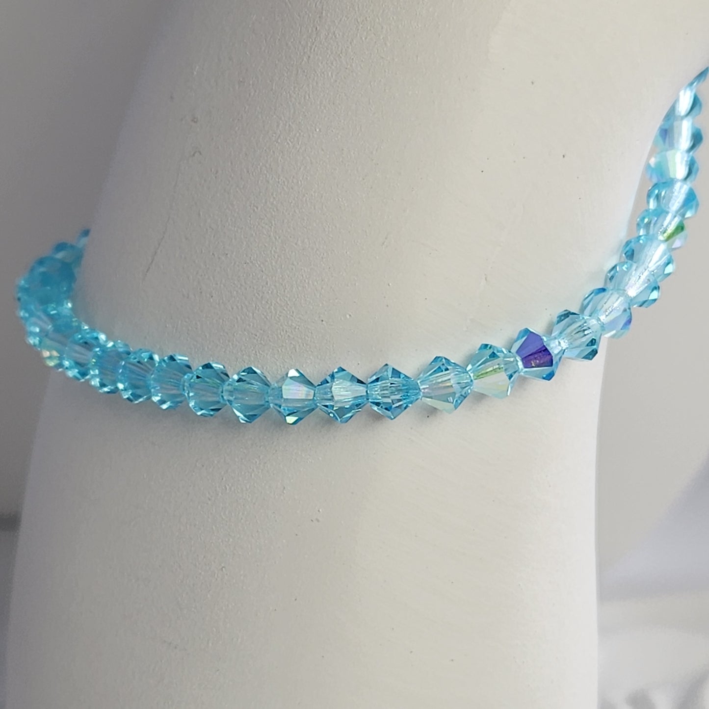 Pulsera ALMA Cristal Swarovski 4mm Aqua Bohemica ab