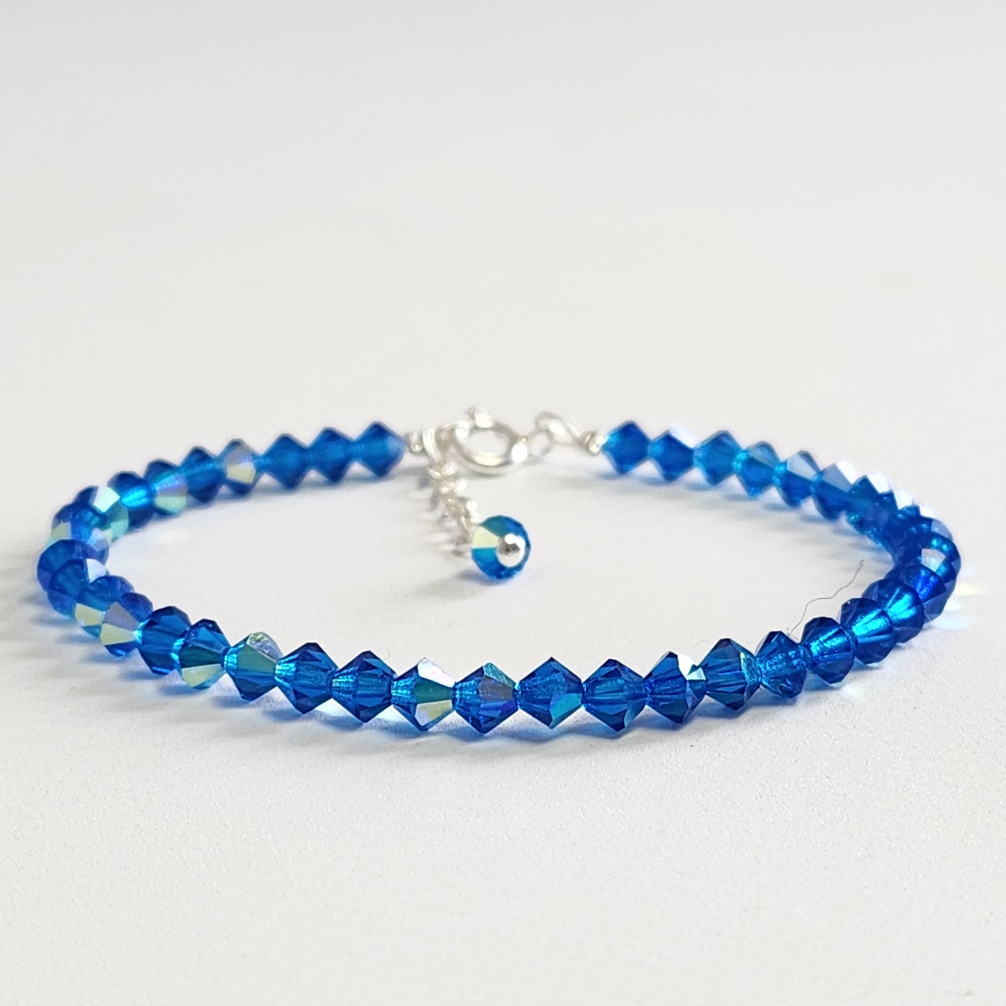 Pulsera ALMA Cristal Swarovski 4mm Capri Blube ab