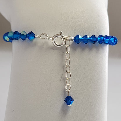 Pulsera ALMA Cristal Swarovski 4mm Capri Blube ab