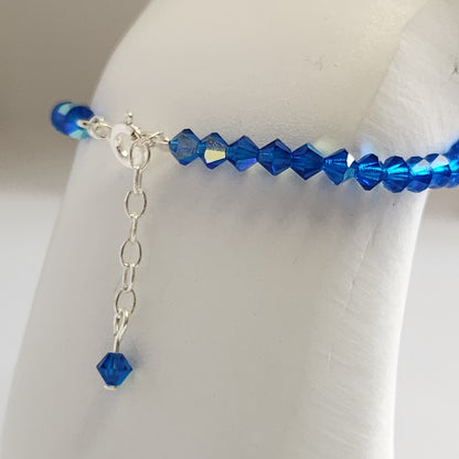 Pulsera ALMA Cristal Swarovski 4mm Capri Blube ab