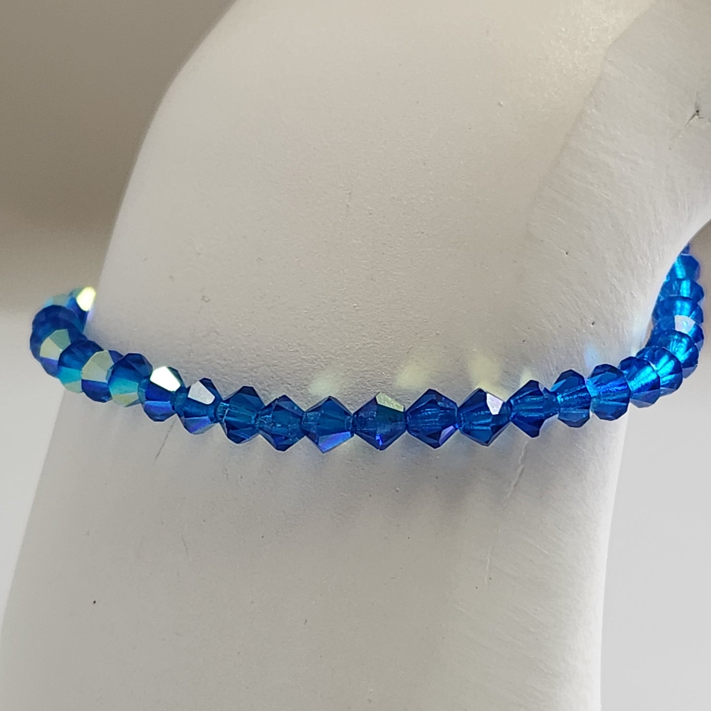 Pulsera ALMA Cristal Swarovski 4mm Capri Blube ab