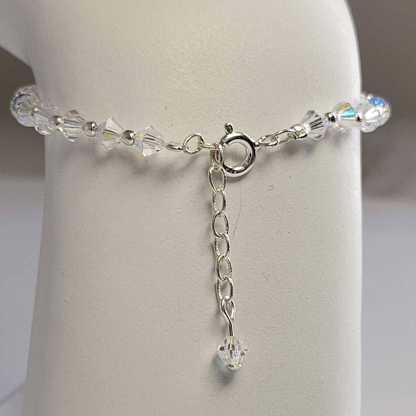 Pulsera Cristal Swarovski Elements Bolita Plata 925 Varios Colores