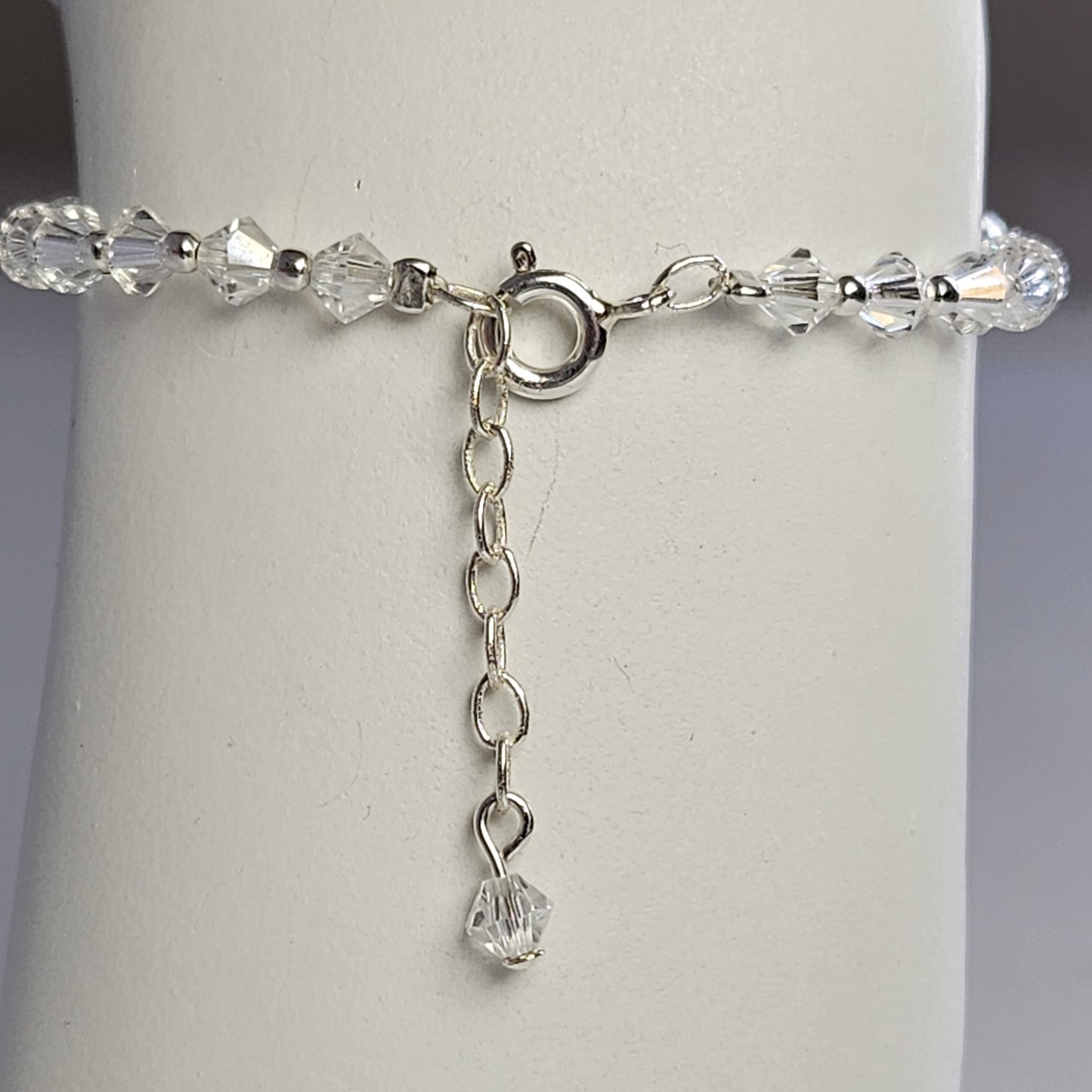 Pulsera Cristal Swarovski Elements Bolita Plata 925 Varios Colores