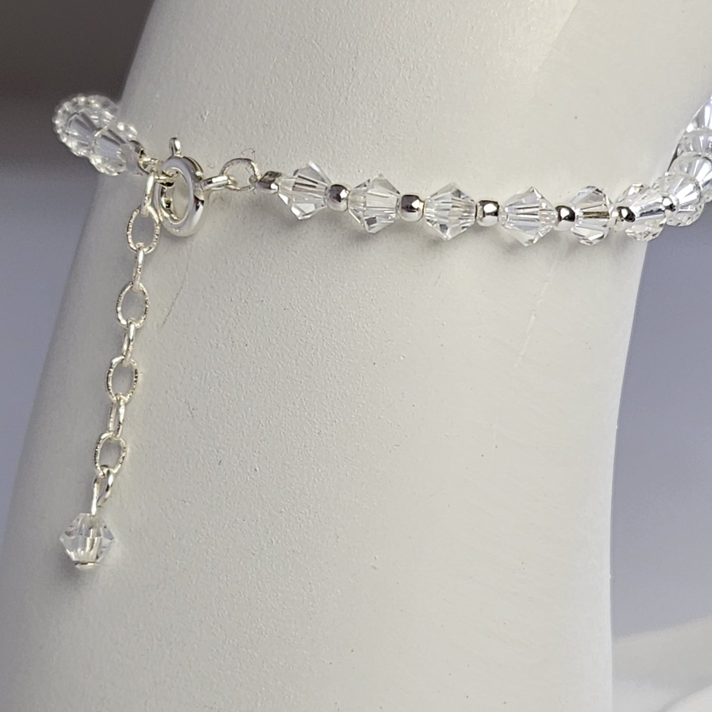 Pulsera Cristal Swarovski Elements Bolita Plata 925 Varios Colores