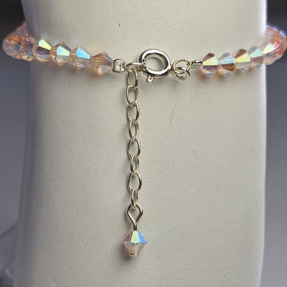 Pulsera ALMA Cristal Swarovski 4mm Light Rose ab 2x