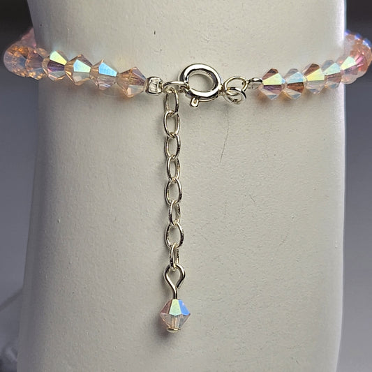 Pulsera ALMA Cristal Swarovski 4mm Light Rose ab 2x