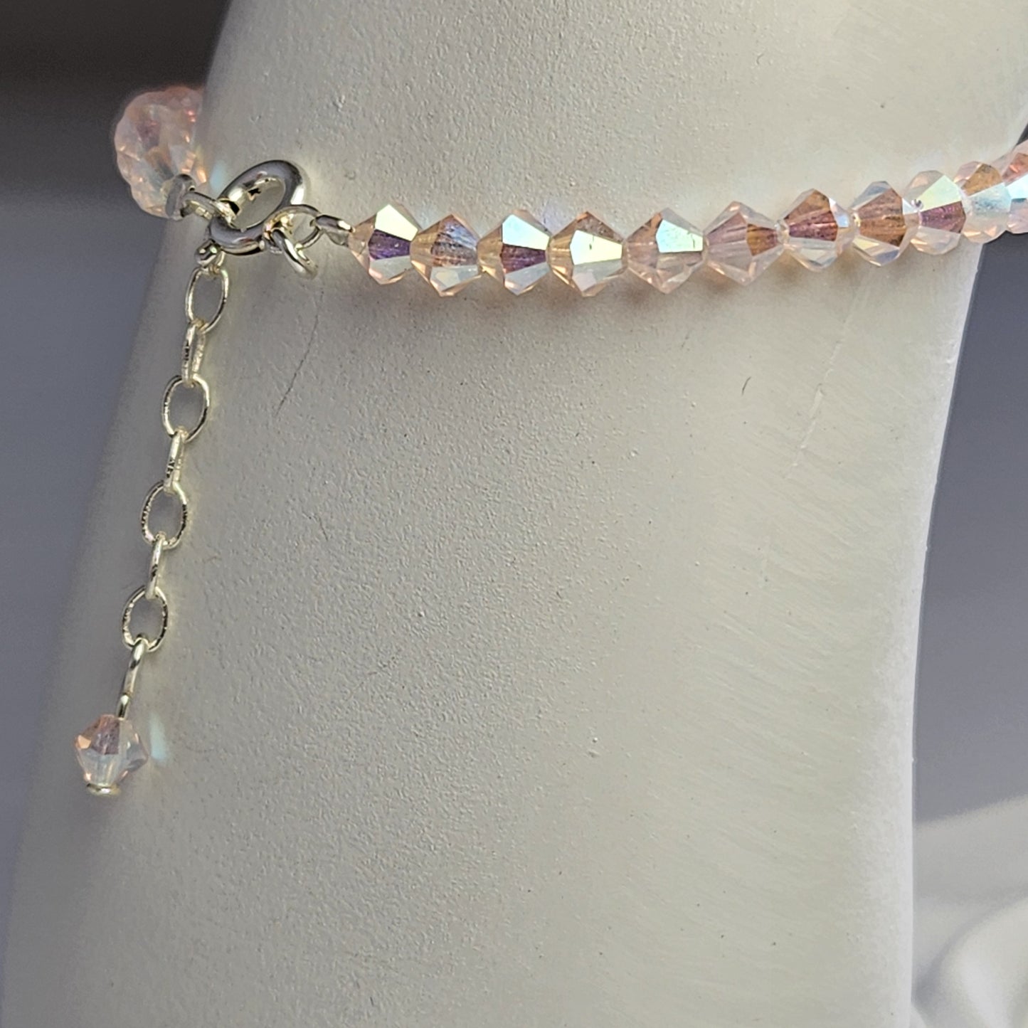 Pulsera ALMA Cristal Swarovski 4mm Light Rose ab 2x