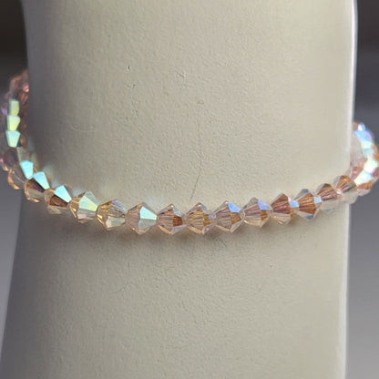 Pulsera ALMA Cristal Swarovski 4mm Light Rose ab 2x