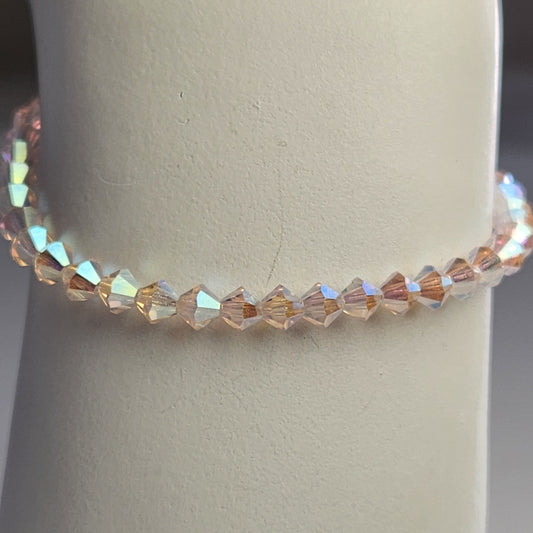 Pulsera ALMA Cristal Swarovski 4mm Light Rose ab 2x