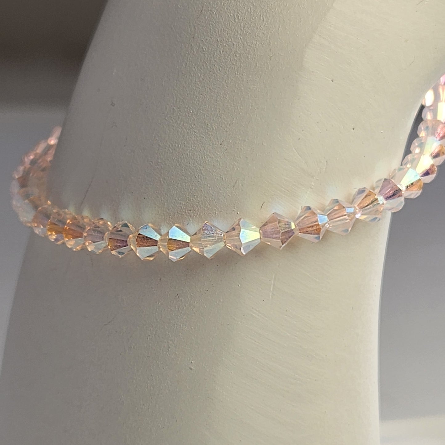 Pulsera ALMA Cristal Swarovski 4mm Light Rose ab 2x
