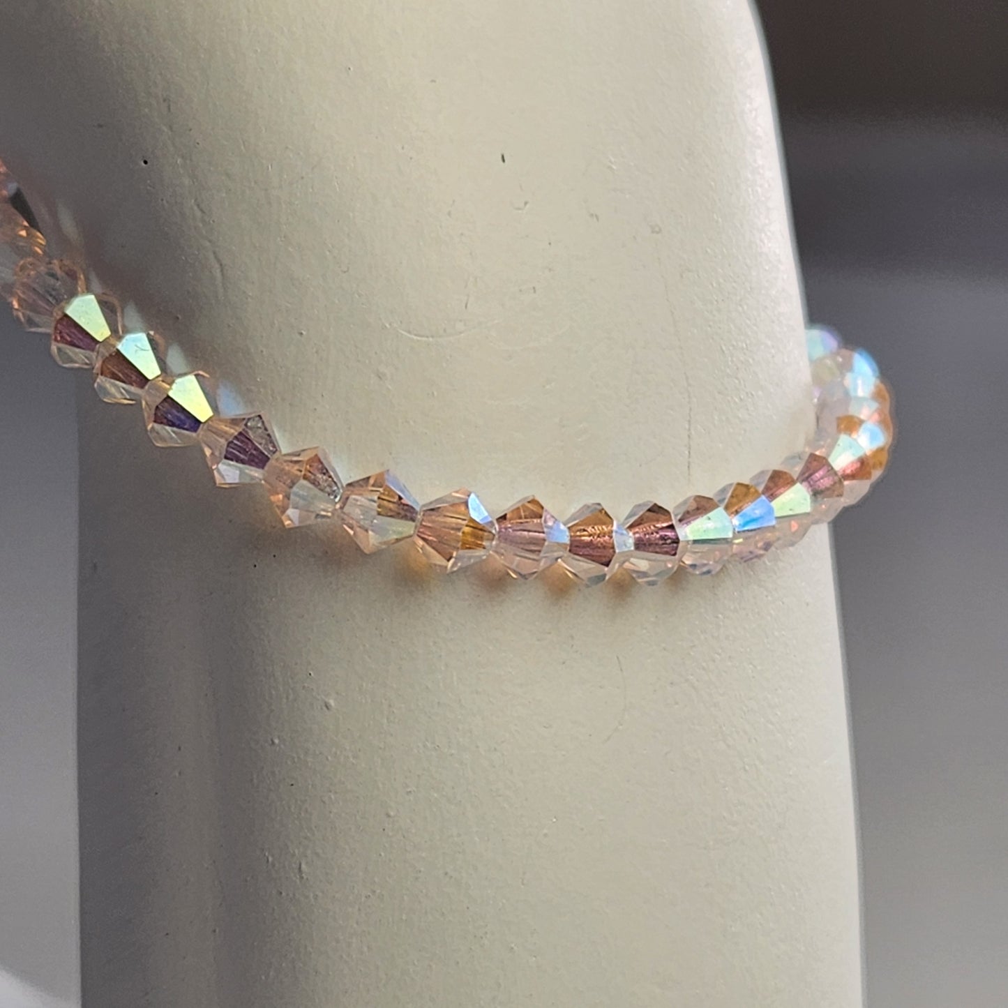 Pulsera ALMA Cristal Swarovski 4mm Light Rose ab 2x