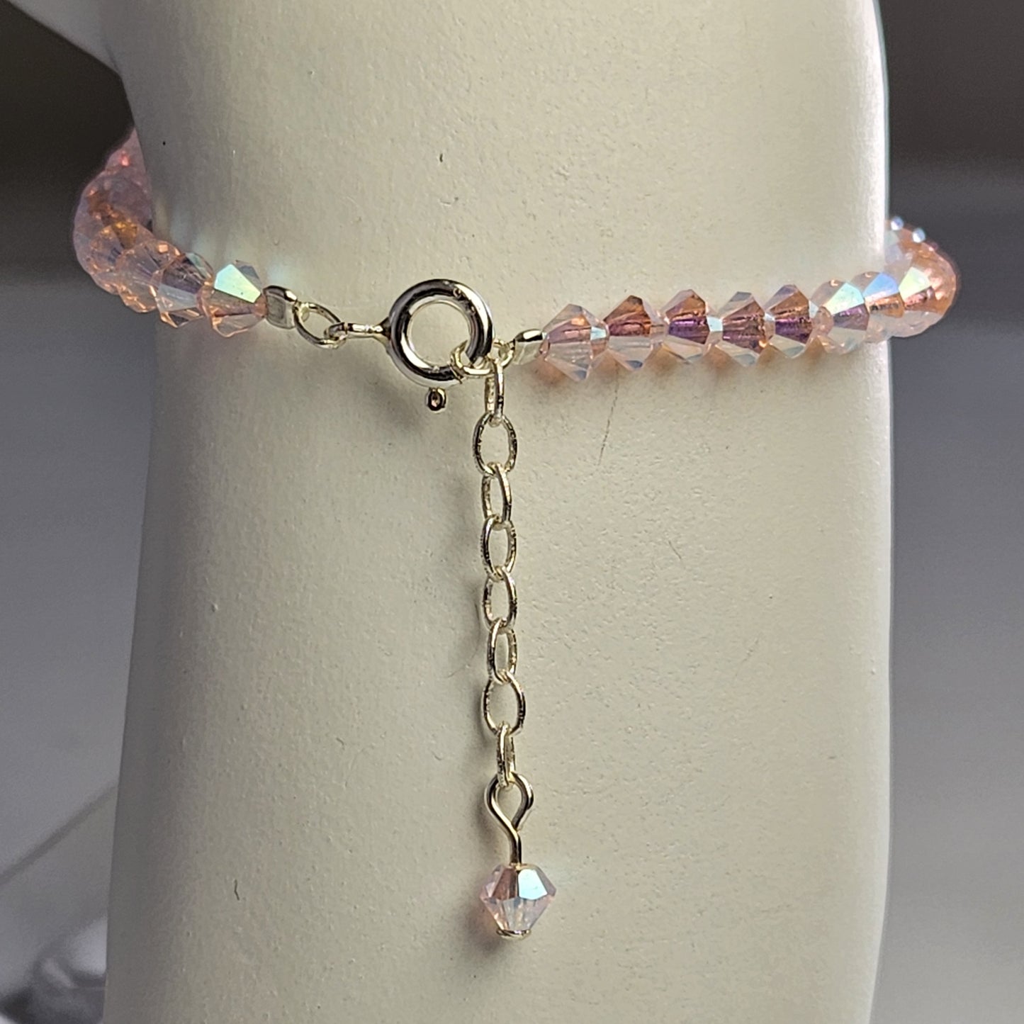 Pulsera ALMA Cristal Swarovski 4mm Pink Sapphire ab 2x