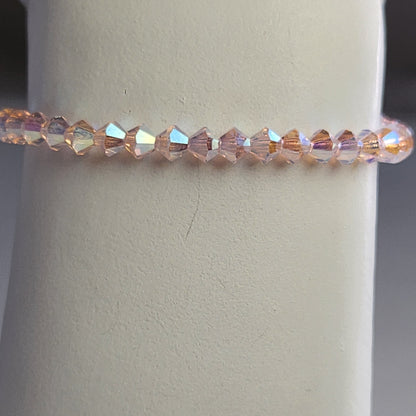 Pulsera ALMA Cristal Swarovski 4mm Pink Sapphire ab 2x