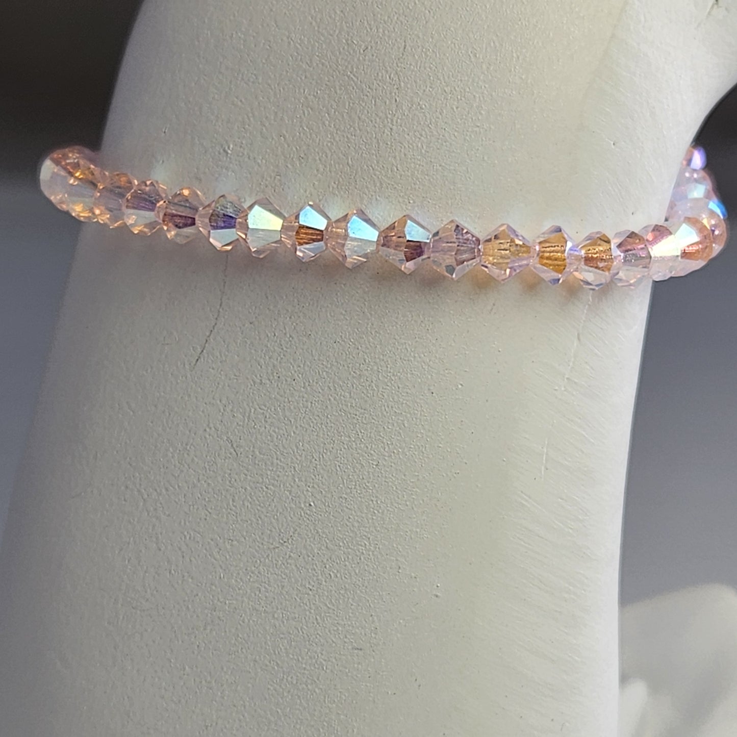 Pulsera ALMA Cristal Swarovski 4mm Pink Sapphire ab 2x