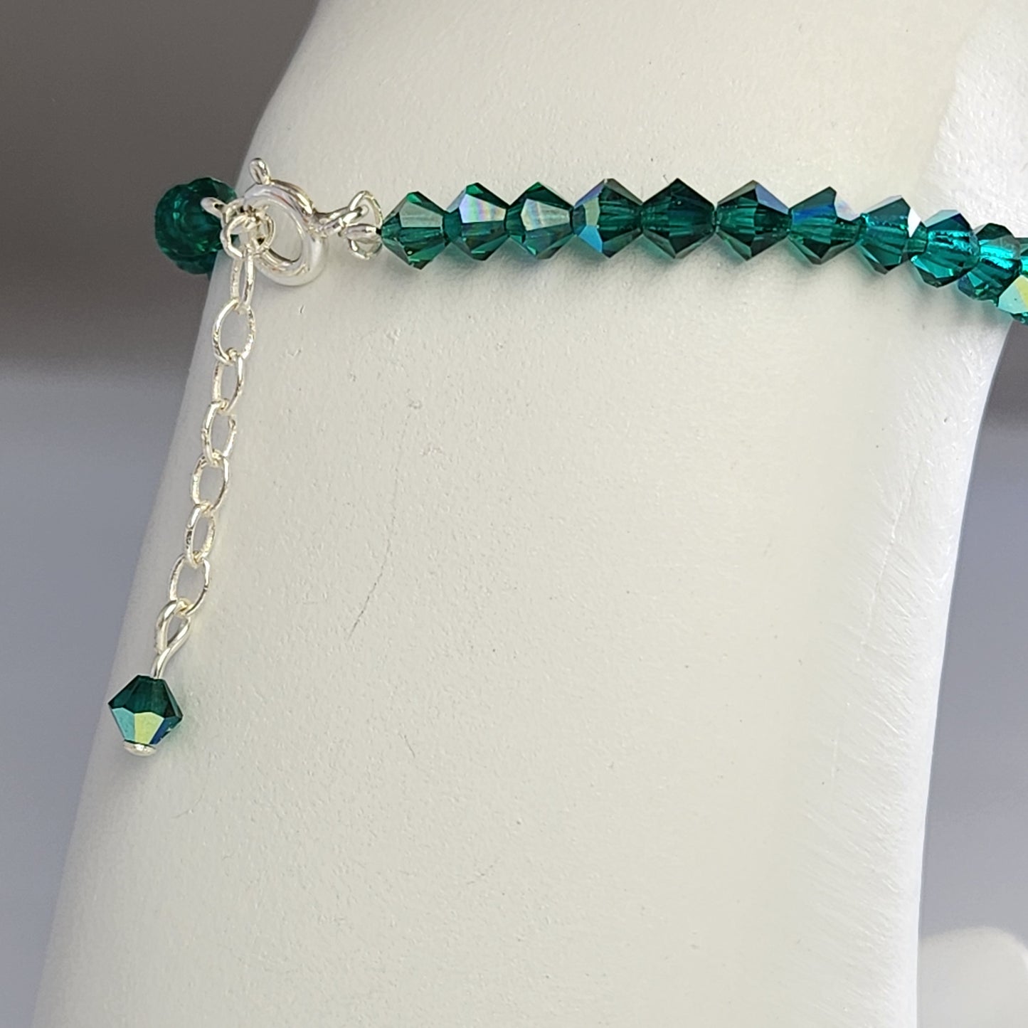 Pulsera ALMA Cristal Swarovski 4mm Esmerald ab