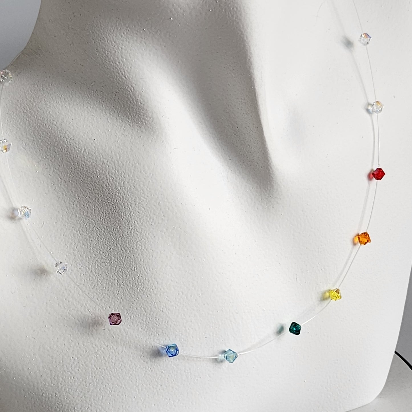 Collar Tanza Cristal Swarovski Elements Biconos 4mm Varios Colores