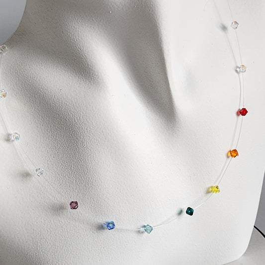 Collar Tanza Cristal Swarovski Elements Biconos 4mm Varios Colores