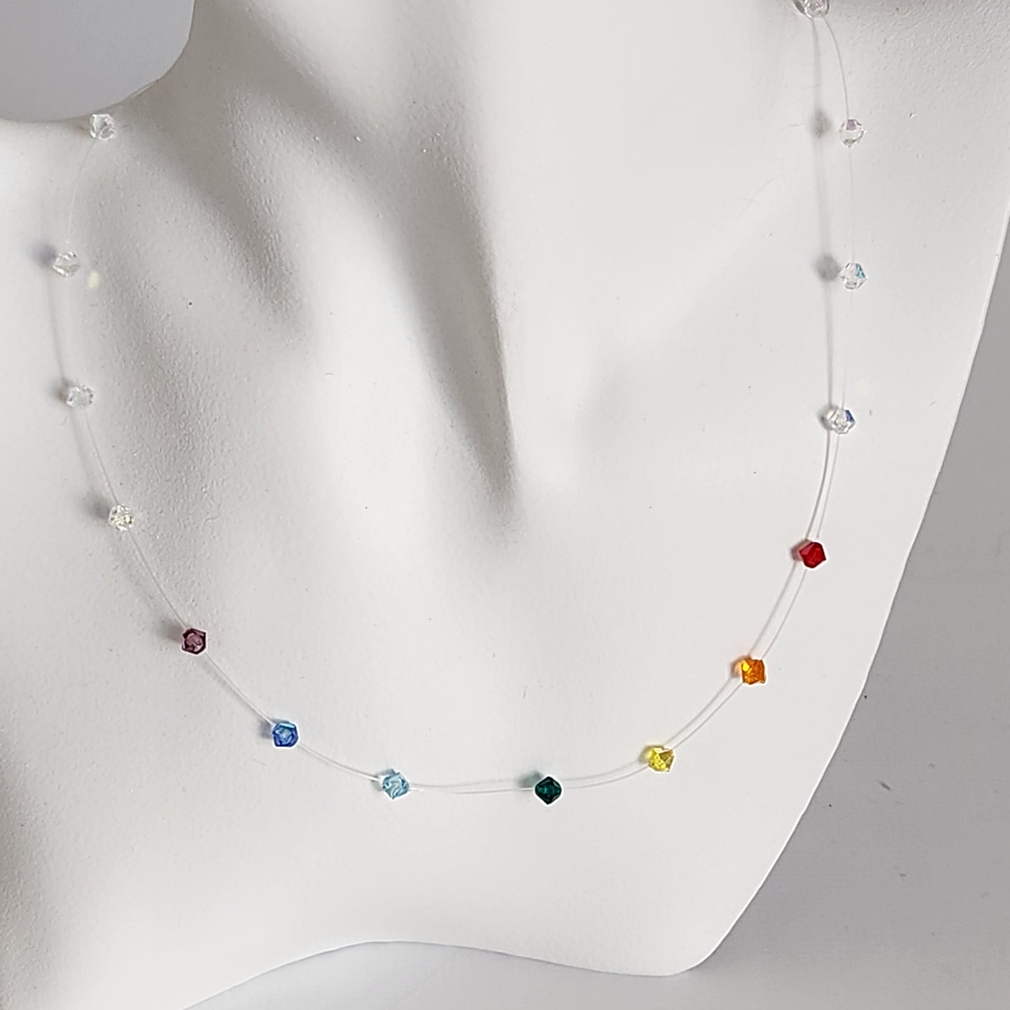 Collar Tanza Cristal Swarovski Elements Biconos 4mm Varios Colores