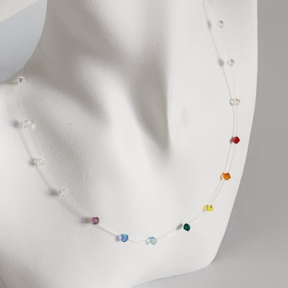 Collar Tanza Cristal Swarovski Elements Biconos 4mm Varios Colores