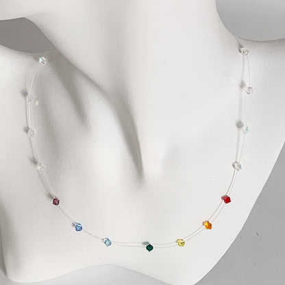 Collar Tanza Cristal Swarovski Elements Biconos 4mm Varios Colores