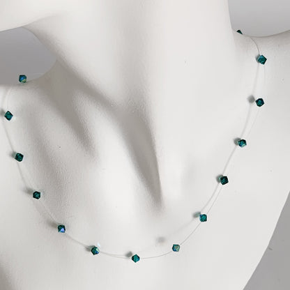 Collar Tanza Cristal Swarovski Elements Biconos 4mm Varios Colores