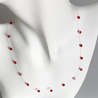 Collar Tanza Cristal Swarovski Elements Biconos 4mm Varios Colores
