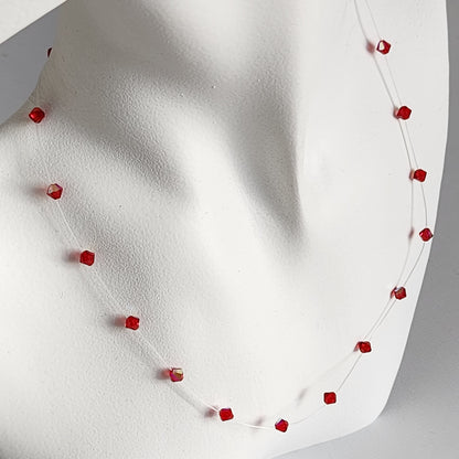Collar Tanza Cristal Swarovski Elements Biconos 4mm Varios Colores