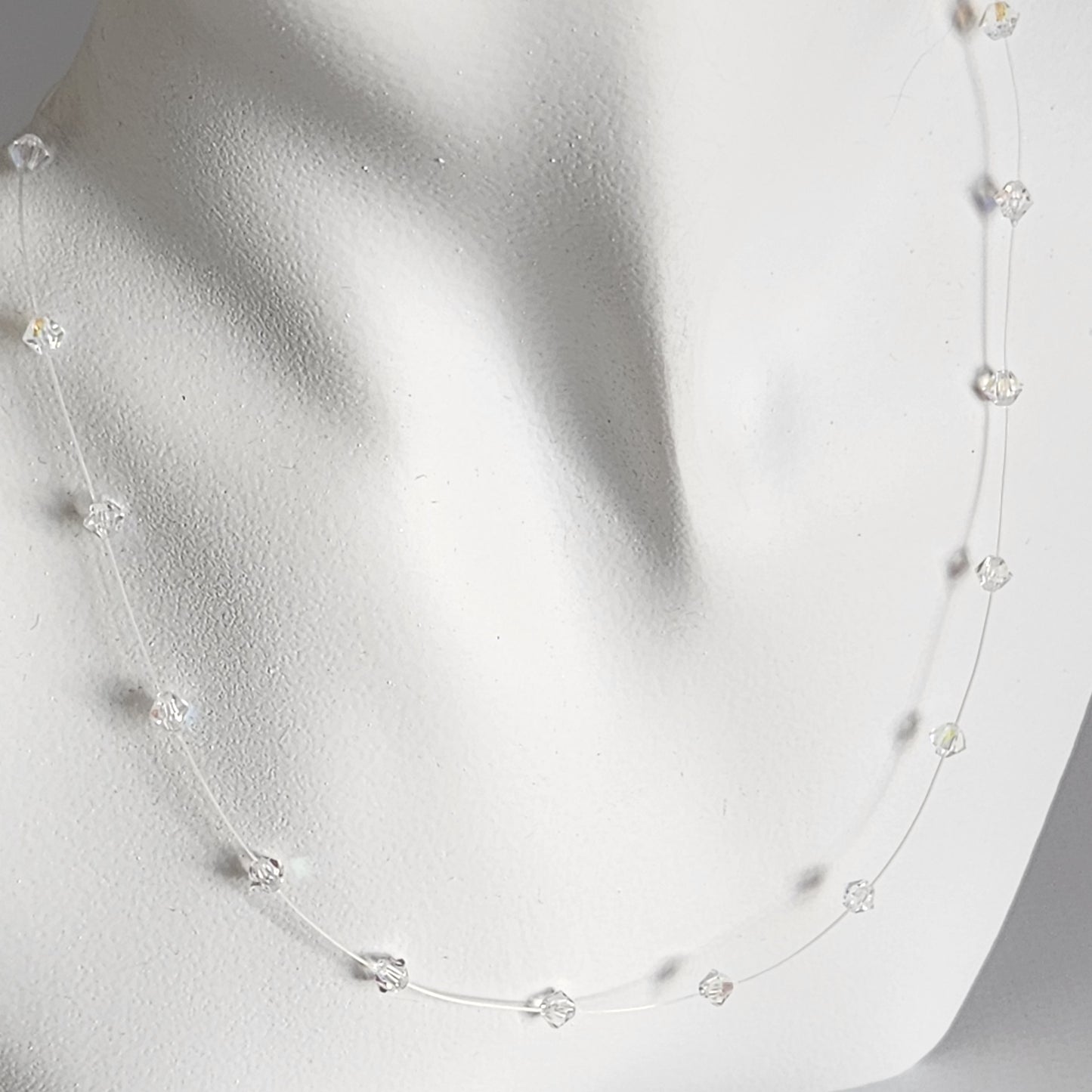 Collar Tanza Cristal Swarovski Elements Biconos 4mm Varios Colores